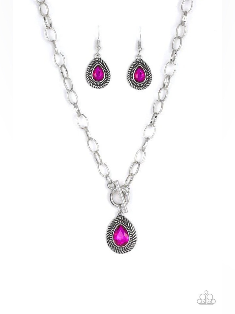 NWT Paparazzi Necklace & Earrings Set - Sheen Queen, Pink
